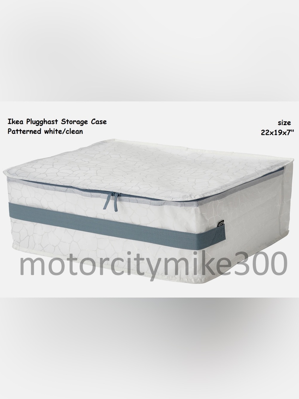 Three IKEA White Storage Case with Light Blue Accent